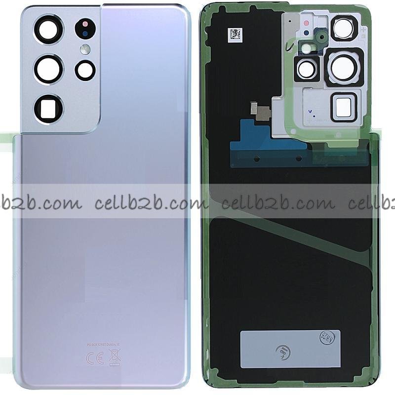 Tapa Trasera Samsung S21 Ultra 5G G998B Plateada CON LENTE
