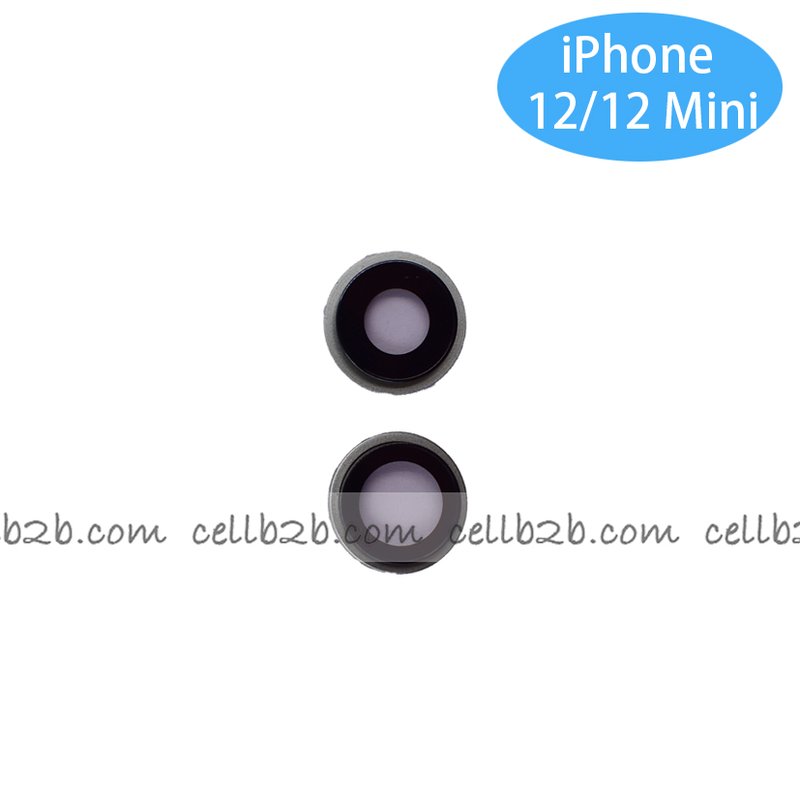 Set 2 Piezas Cristal Cámara + Marco para iPhone 12 / 12 Mini Verde
