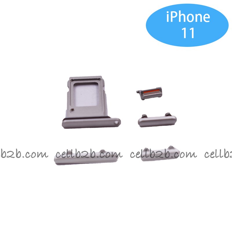 Set de Botones Lateral + Bandeja de SIM para iPhone 11 Blanco