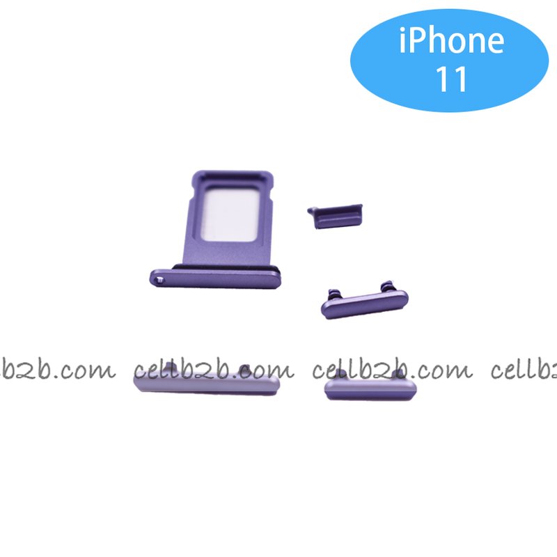 Set de Botones Lateral + Bandeja de SIM para iPhone 11 Lila