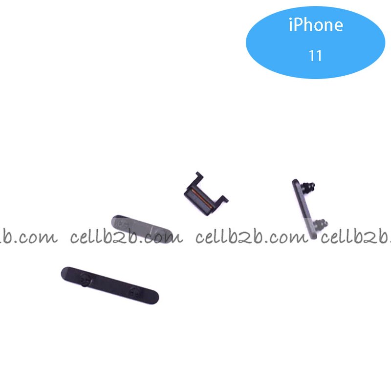 Set de Botones Lateral SIM para iPhone 11 Negro