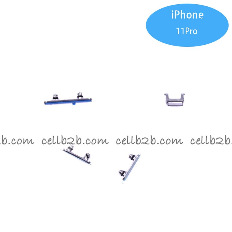 Set de Botones Lateral para iPhone 11 Pro Max Blanco