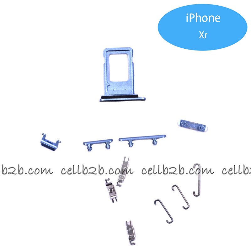 Set de Botones Lateral + Bandeja de SIM para iPhone XR Azul