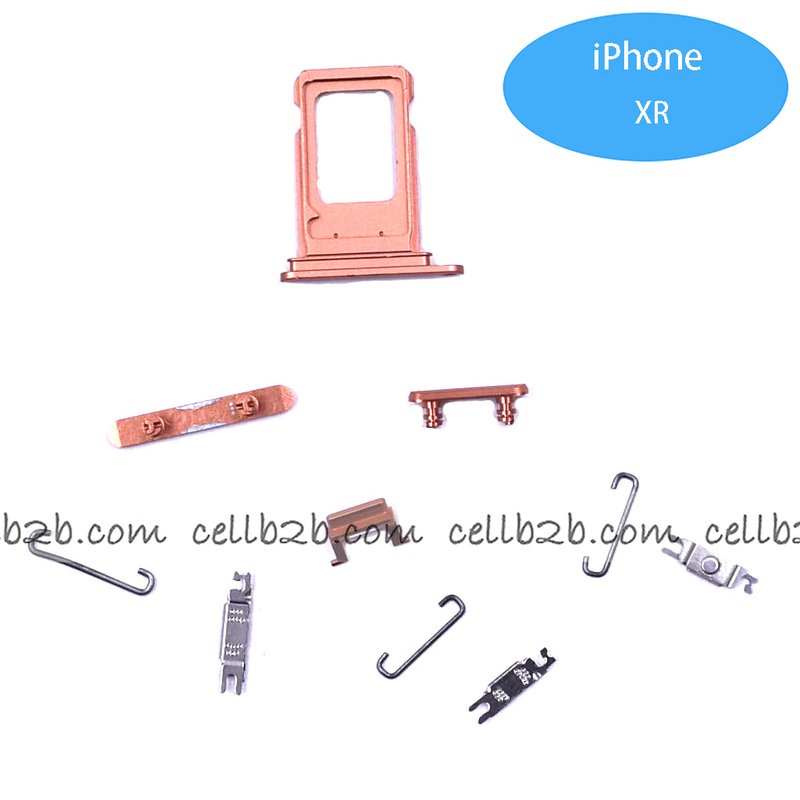 Set de Botones Lateral + Bandeja de SIM para iPhone XR Naranja