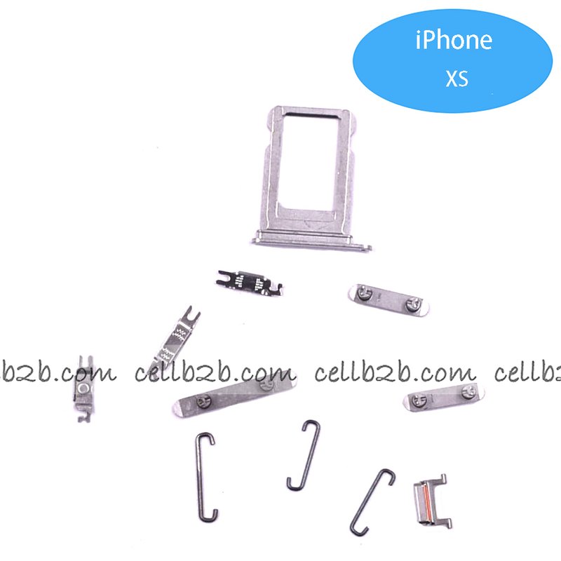 Set de Botones Lateral + Bandeja de SIM para iPhone Xs Blanco