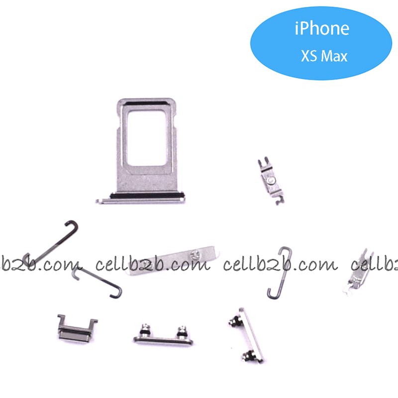 Set de Botones Lateral + Bandeja de SIM para iPhone Xs Max Blanco