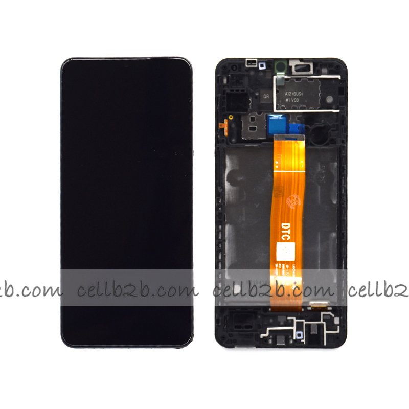 Pantalla Samsung Galaxy A12 A125F Negra Con Marco Completa Original