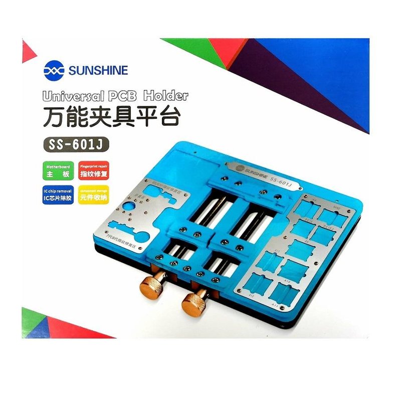 SUNSHINE SS-601J Soporte PCB Universal para Apple iPhone Placa Base / Reparación de Huella / IC Chip Removal / Almacenamiente Componentes