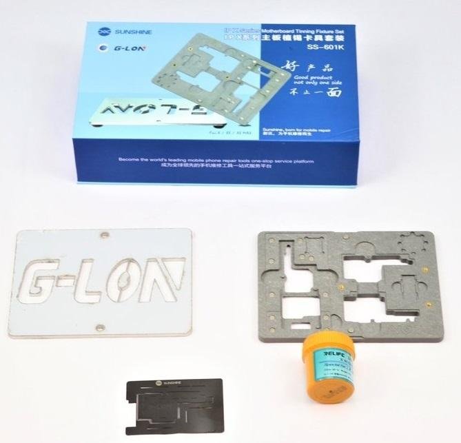 SUNSHINE SS-601K Estaño Placa Base para Reparación Móvil para Apple iPhone X / Xs / Xs Max