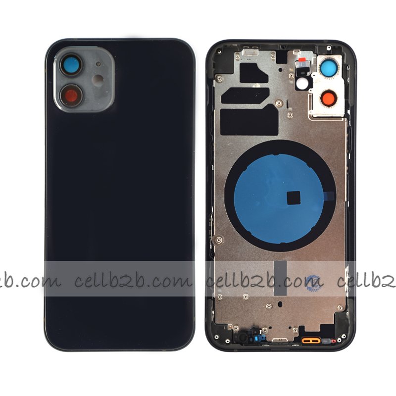 Tapa Chasis Con Bandeja iPhone 12 Negra sin Recambios