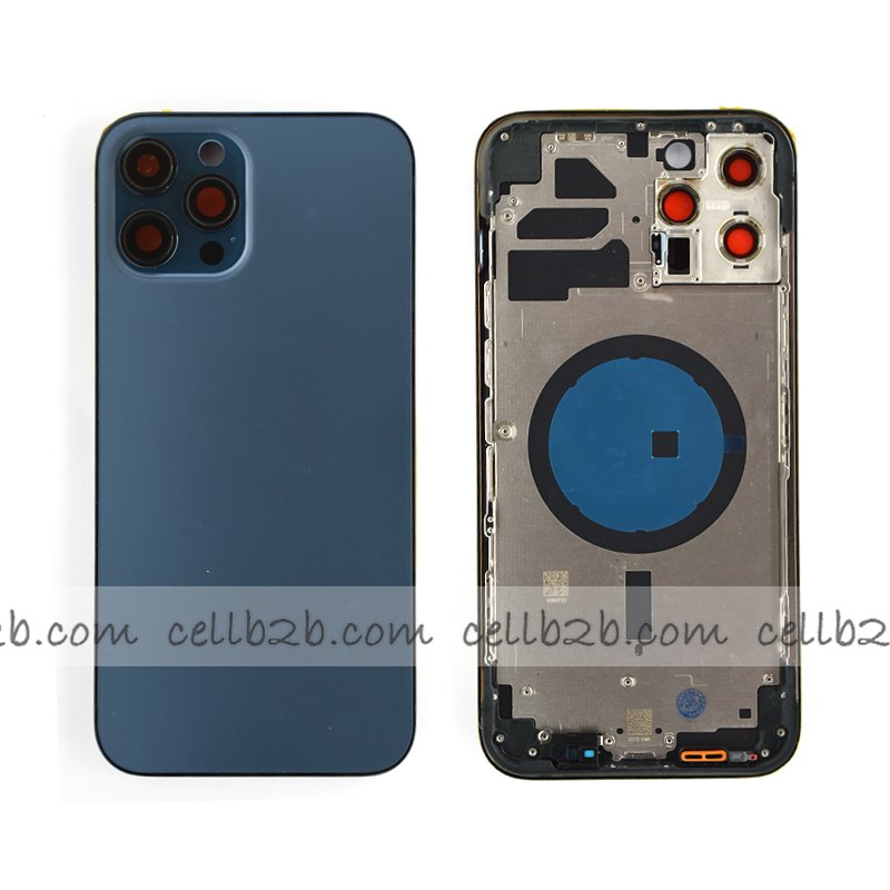 Tapa Chasis Con Bandeja iPhone 12 Pro Max Azul sin Recambios Material Original