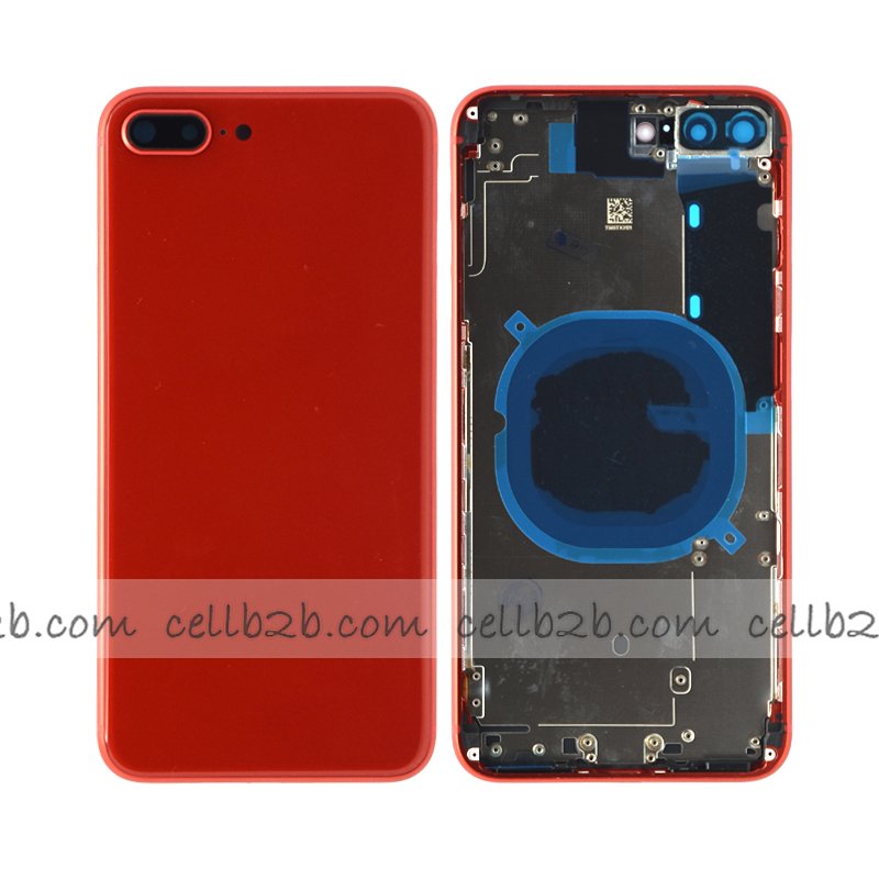 Tapa Chasis Con Bandeja iPhone 8 Plus Rojo Sin Recambios