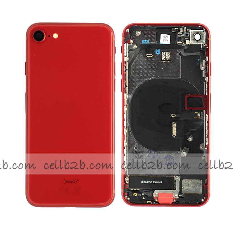 Tapa Chasis Con Bandeja iPhone SE 2020 Roja sin Recambios