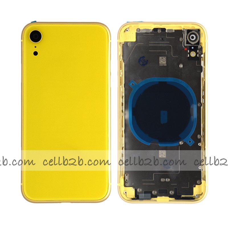 Tapa Chasis Con Bandeja iPhone XR Amarillo Sin Recambios