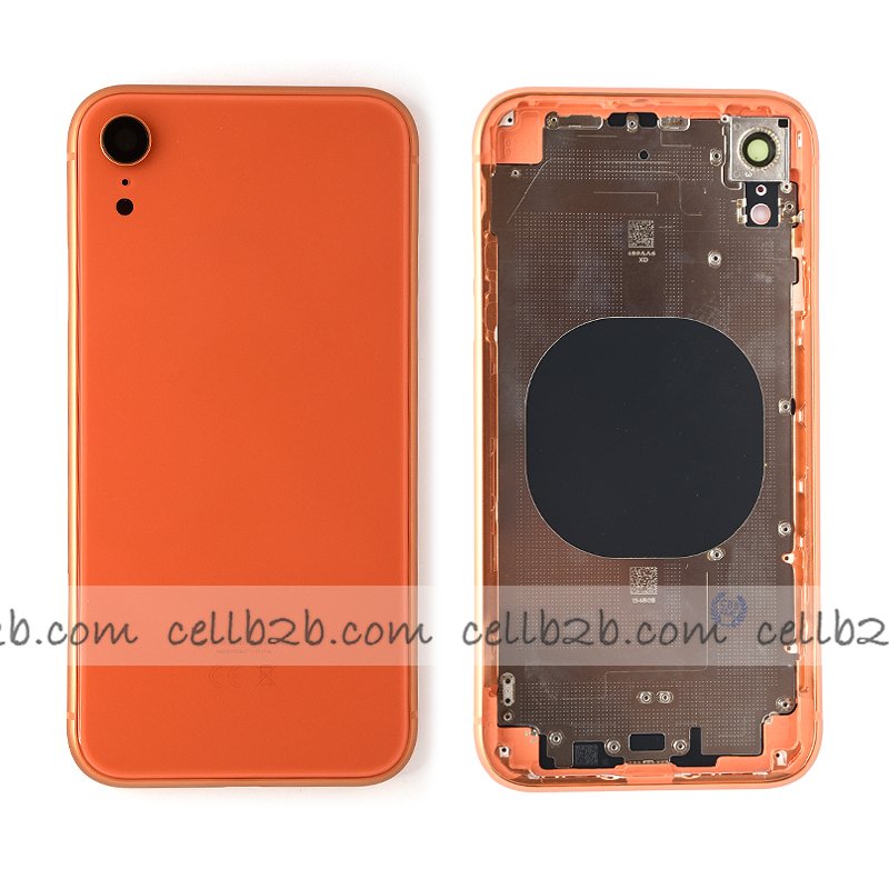 Tapa Chasis Con Bandeja iPhone XR Naranja Sin Recambios