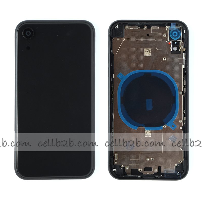 Tapa Chasis Con Bandeja iPhone XR Negro Sin Recambios