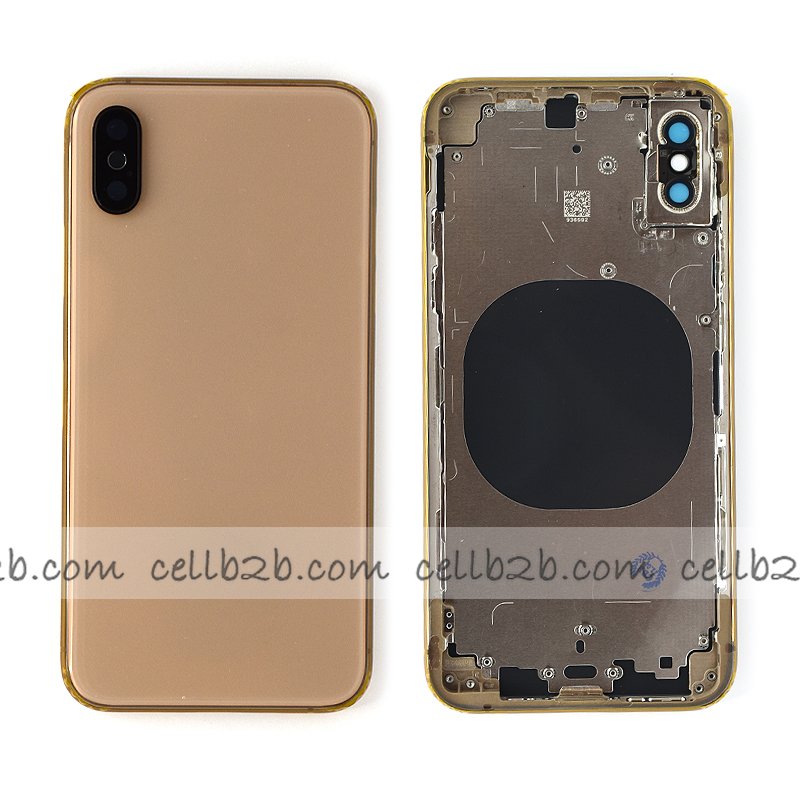 Tapa Chasis Con Bandeja iPhone XS Dorado Sin Recambios