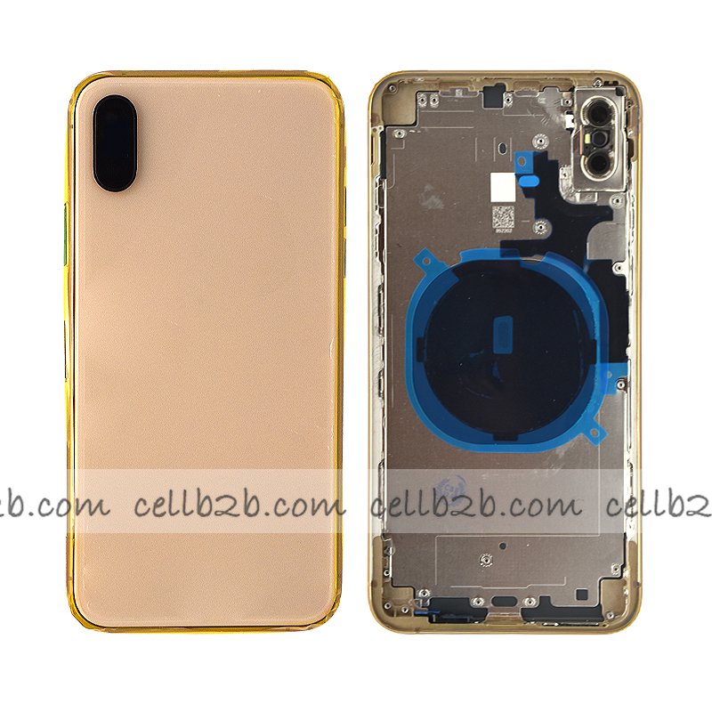 Tapa Chasis Con Bandeja iPhone XS Max Dorado Sin Recambios