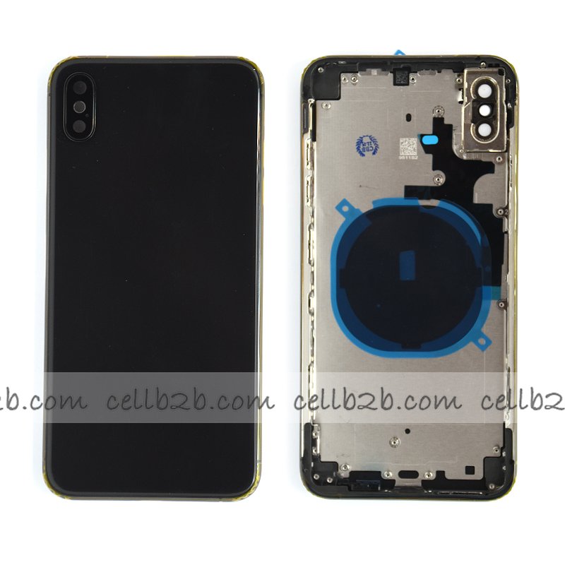 Tapa Chasis Con Bandeja iPhone XS Max Negro Sin Recambios
