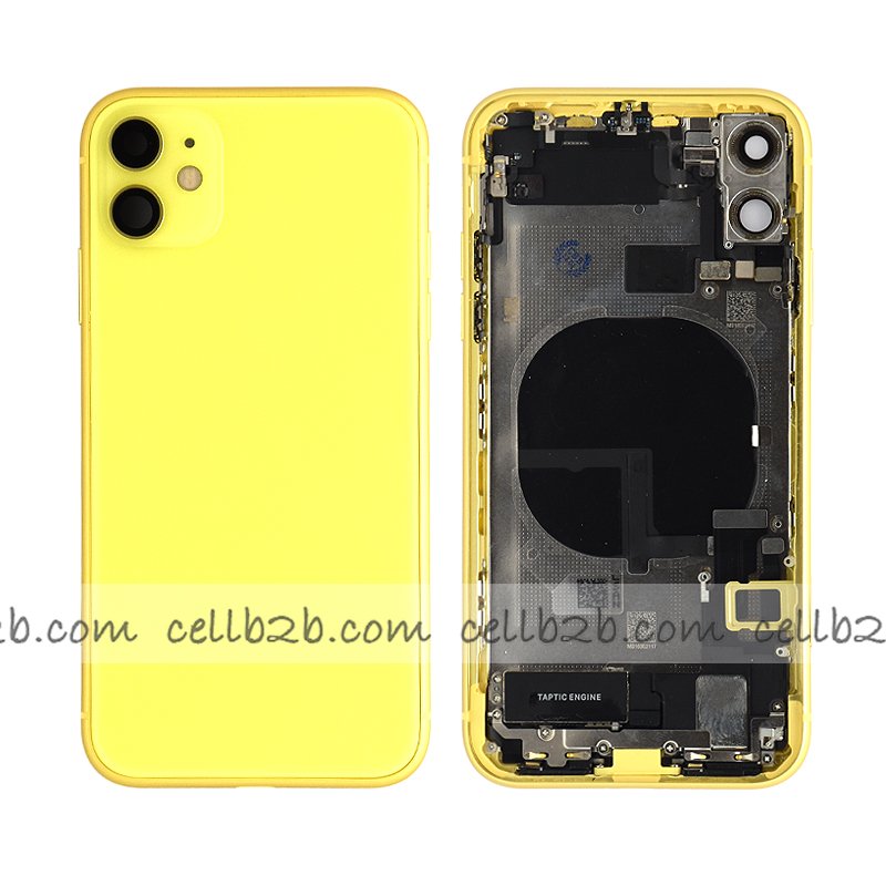 Tapa Chasis iPhone 11 Amarillo Con Recambios