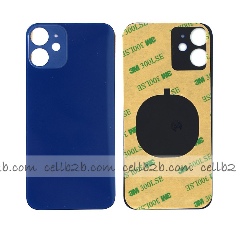 Tapa Trasera Cristal para iPhone 12 Mini Azul