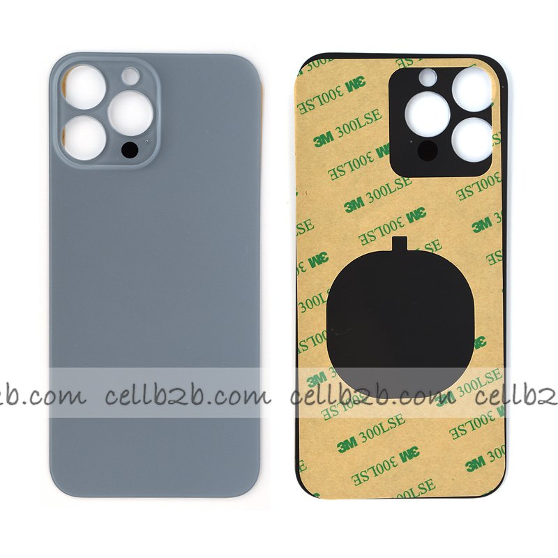Tapa Trasera Cristal para iPhone 13 Pro Max Azul