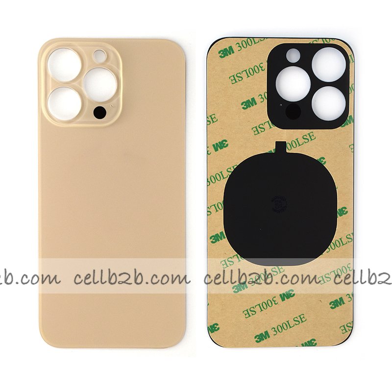 Tapa Trasera Cristal para iPhone 13 Pro Max Dorada
