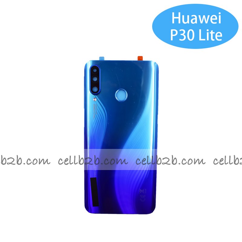 Tapa Trasera Huawei P30 Lite Azul ORI CON LENTE
