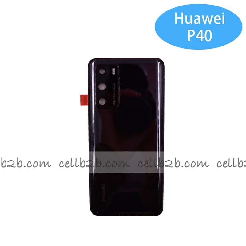 Tapa Trasera Huawei P40 Negra ORI CON LENTE