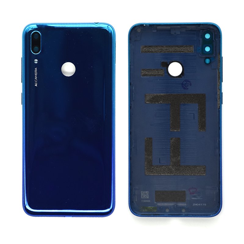 Tapa Trasera Huawei Y7 Pro 2019/ Enjoy 9 Azul Aurora con Agujero CON LENTE