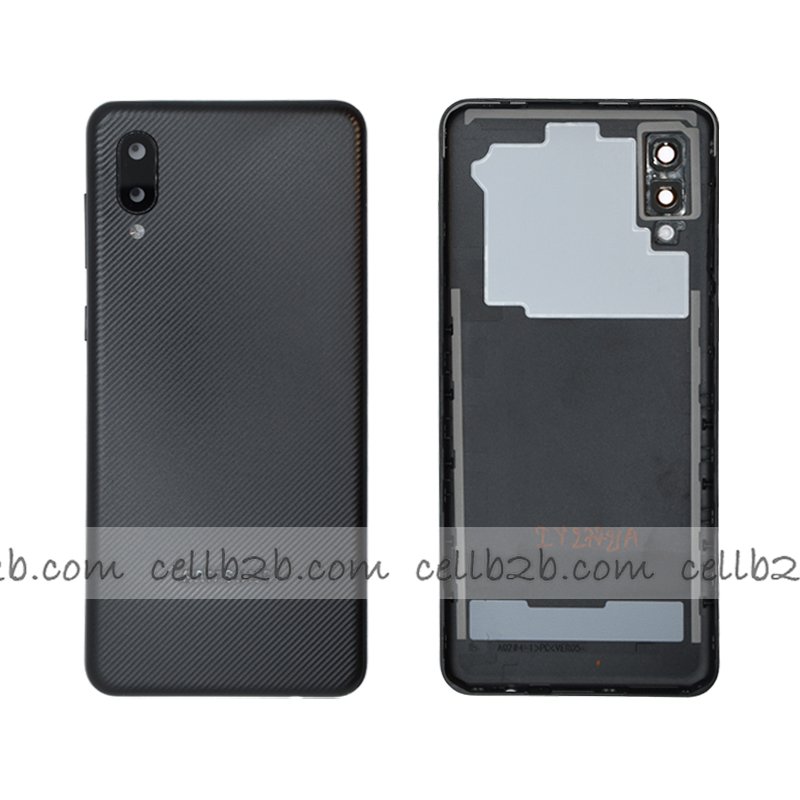Tapa Trasera para Samsung A02 A022F Negro CON LENTE