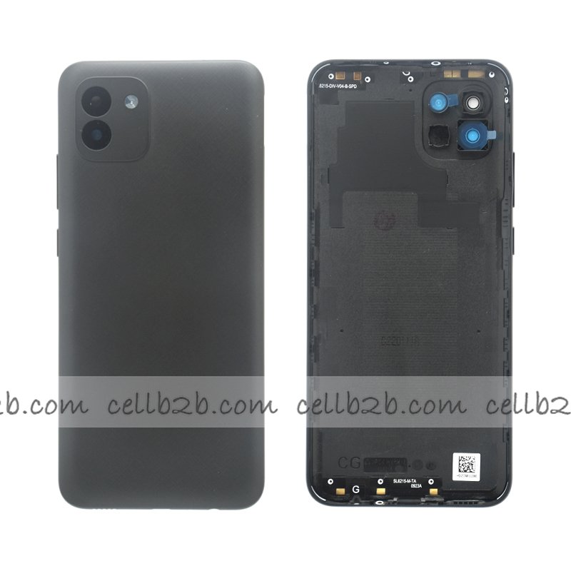 Tapa Trasera Samsung A03 A035G Negra CON LENTE