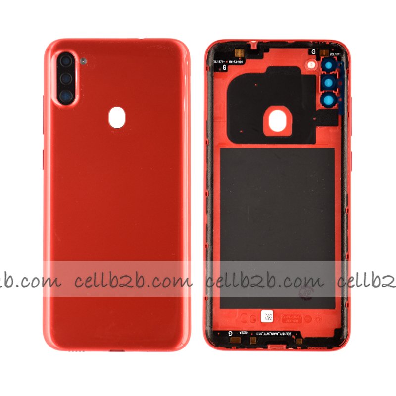 Tapa Trasera Samsung A11 A115F Rojo CON LENTE