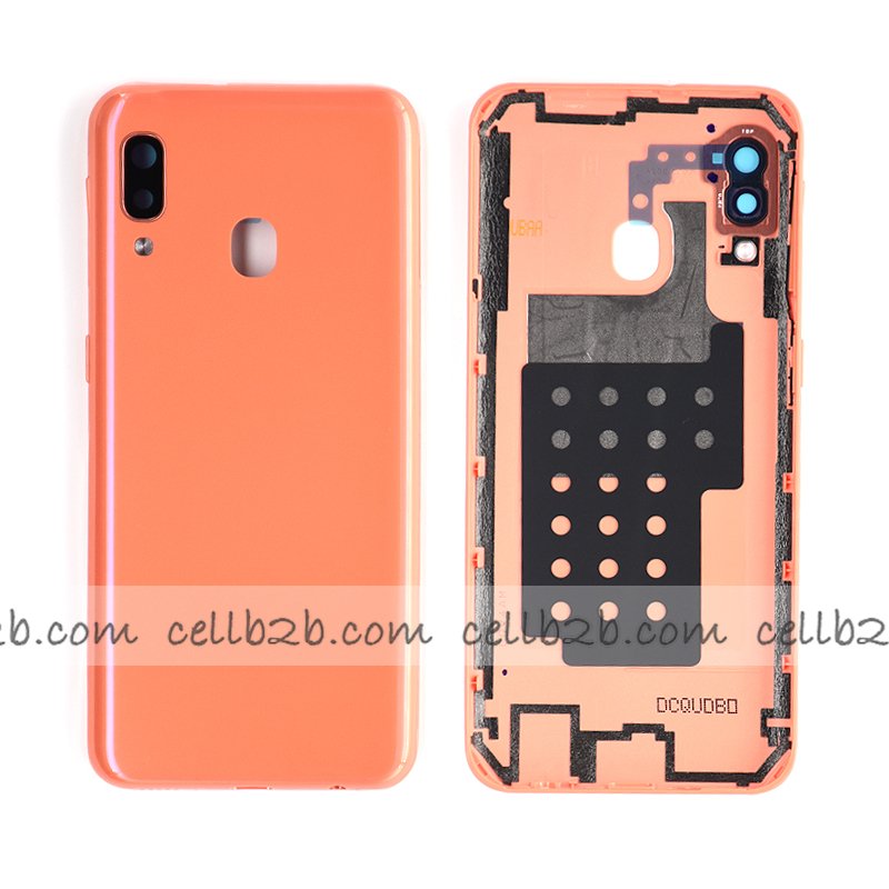 Tapa Trasera Samsung A20E A202F Naranja CON LENTE
