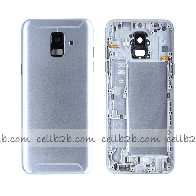 Tapa Trasera Samsung A6 2018/ A600F Plata/ Lavander ORI CON LENTE