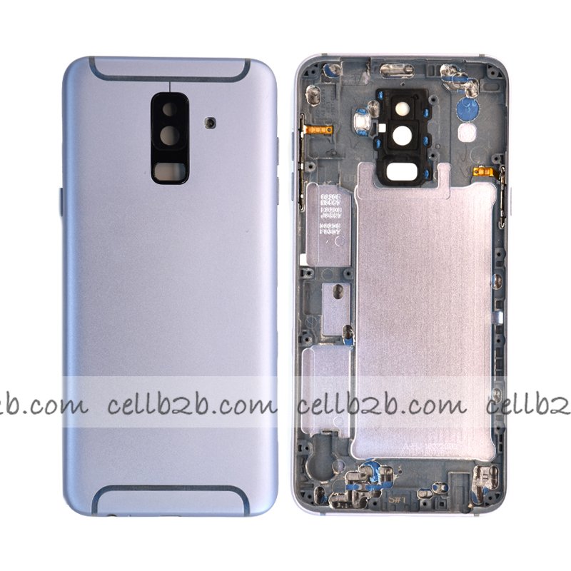 Tapa Trasera Samsung A6 Plus/ A605F Plata/ Lavander CON LENTE