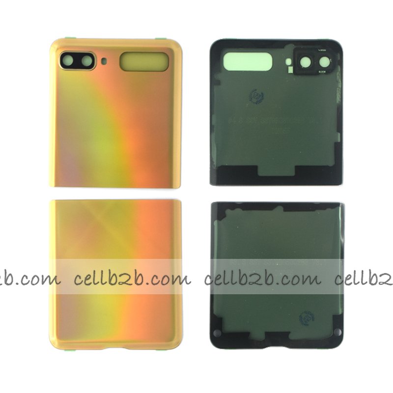 Tapa Trasera Samsung Z Flip 1 Dorada ORI