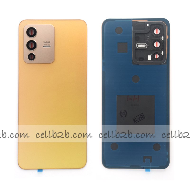 Tapa Trasera VIVO V23 5G Dorada CON LENTE