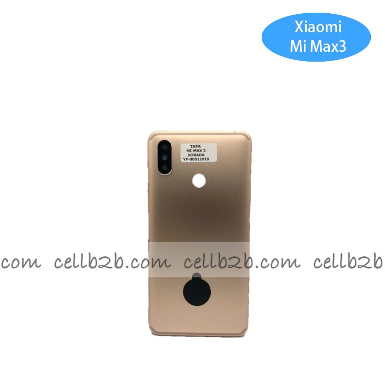 Tapa Trasera Xiaomi Mi Max 3 Dorada CON LENTE