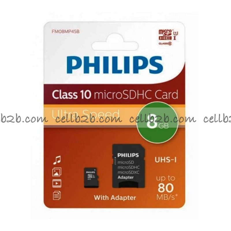 *PHILIPS 8GB Tarjeta Memoria