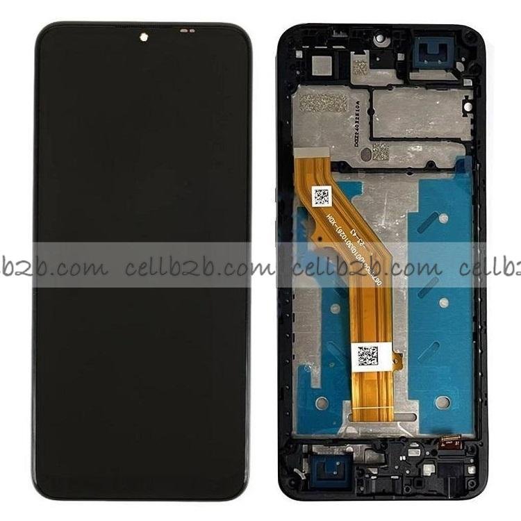 Original Reparada Pantalla TCL 505 Negra con Marco Completa LCD+Táctil