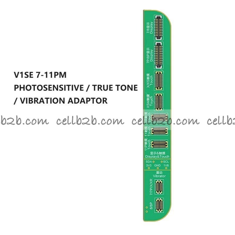 JC V1SE 7-11PM Screen Adaptador de Reparación Truetone / Adaptador de Vibración para iPhone 7G / 7P / 8G / 8P / X / XR / XS / XS Max / 11 / 11 Pro / 11 Pro Max