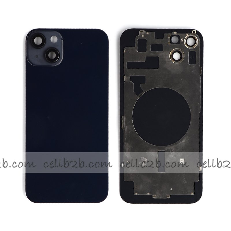 Tapa Trasera Cristal para Iphone 14 Plus con Marco Lateral + Marco de cámara Negra