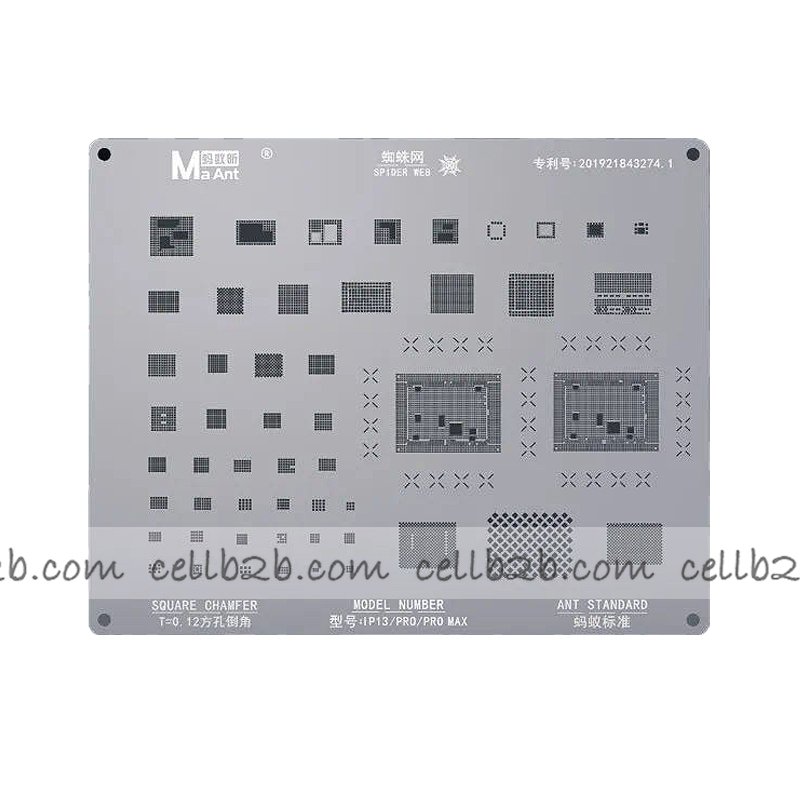 Plantilla Metalica de Chip IC para Apple iPhone 12 / 12 Mini / 12 Pro / 12 Pro Max