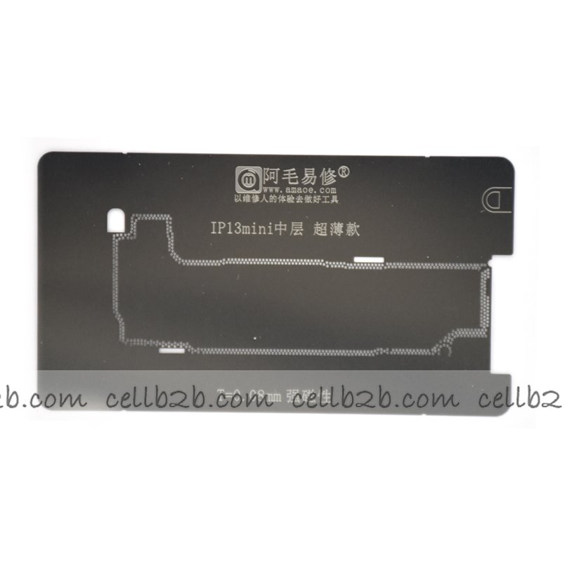 AMAOE 0.08MM Plandilla De Reballing BGA De Capa Media para iPhone 13 Mini