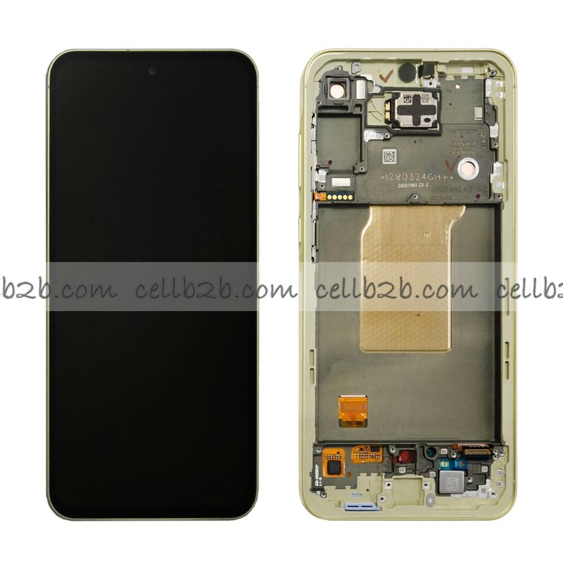 *Pantalla Samsung Galaxy A55 5G A556 Amarillo Con Marco Completa SERVICE PACK (Asmbld)