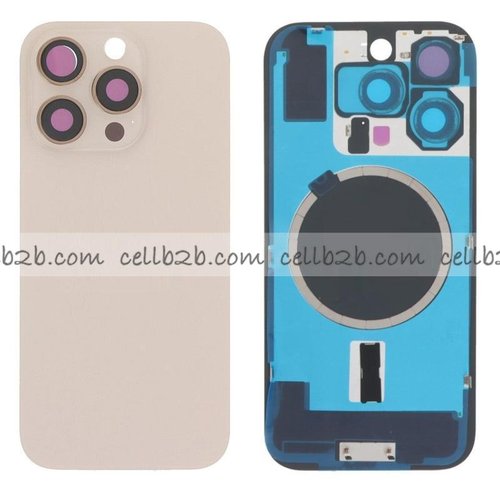 Tapa Trasera Cristal con Soporte para iPhone 16 Pro Color Desierto