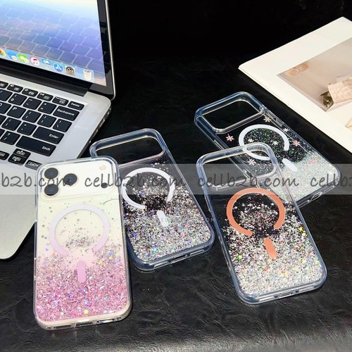 Funda Magsafe con Purpurina de Diamantes Estelares para iPhone 17 Pro max