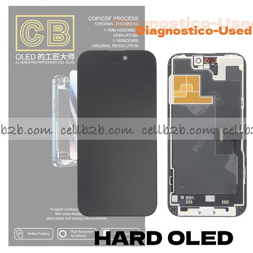 Pantalla « CB Hard OLED Diagnostic-Used » iPhone 14 Pro Control IC Reemplazable LCD+TACTIL Completo