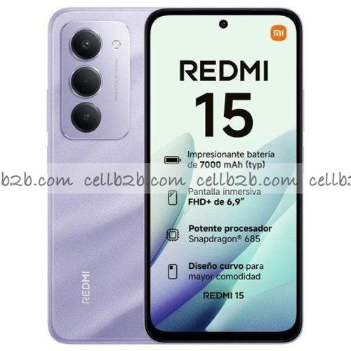 *Móvil Xiaomi Redmi 15 4G 128GB Lila